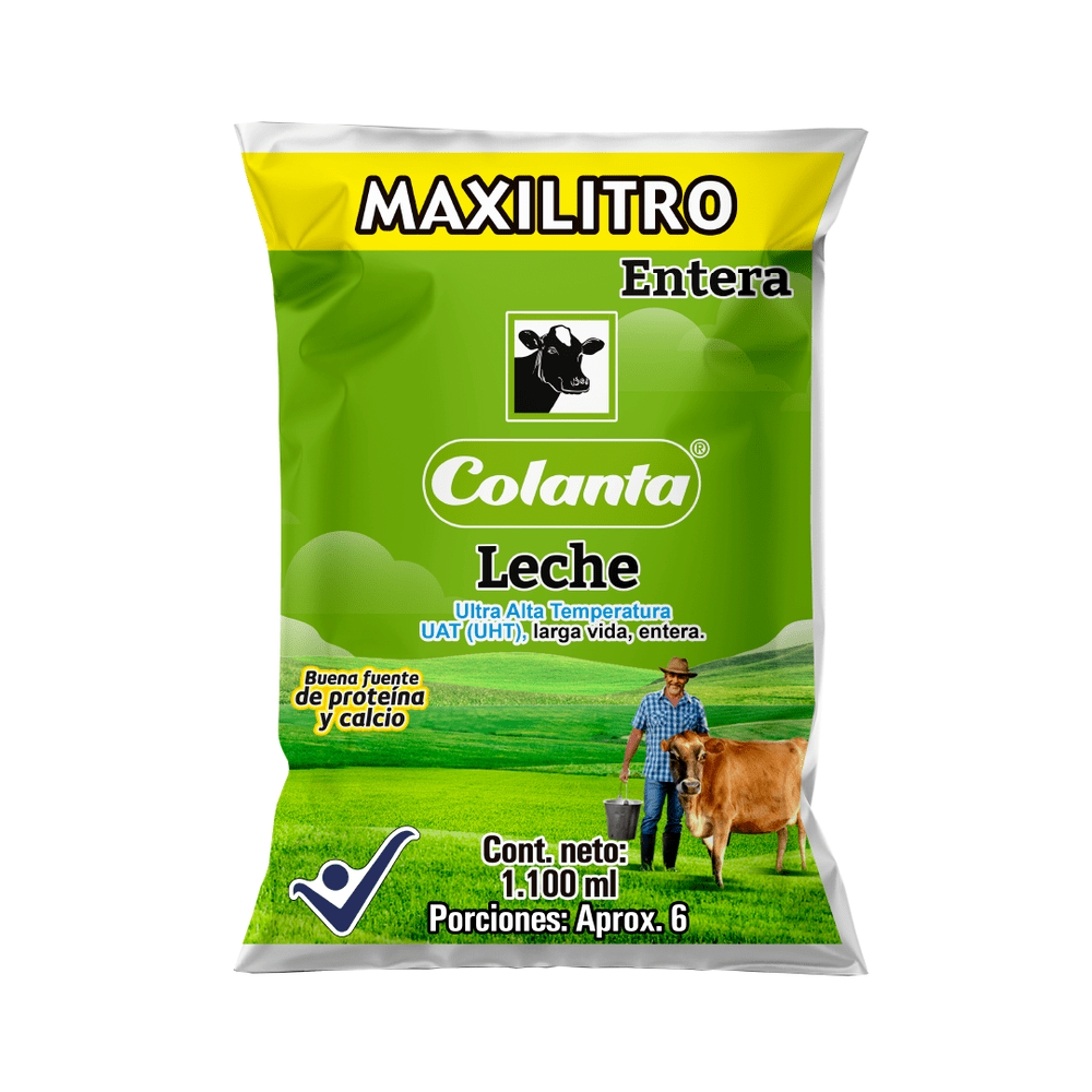 Leche UHT Entera Maxilitro Colanta X 1100 ml
